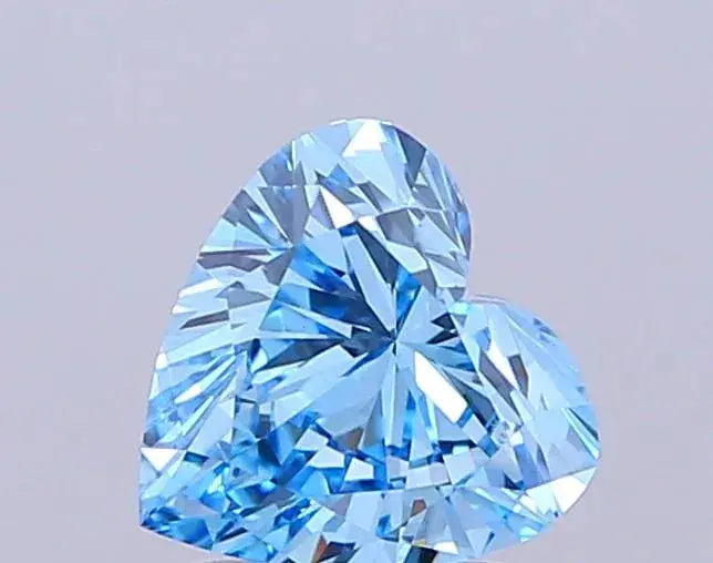 0.96ct Heart Lab Grown Diamond (Colour Fancy Vivid Blue, Clarity VVS2, IGI Certified)