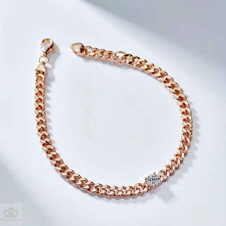 Solitaire Chain Bracelet - BR2 Roselle Jewelry