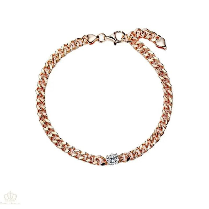 Solitaire Chain Bracelet - BR2 Roselle Jewelry