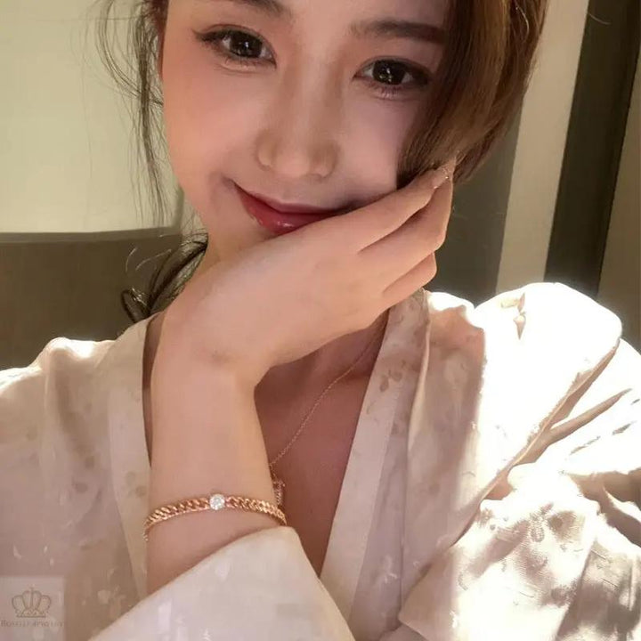 Solitaire Chain Bracelet - BR2 Roselle Jewelry