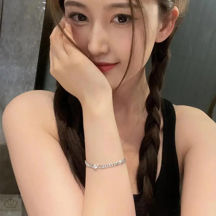 Solitaire Chain Bracelet - BR2 Roselle Jewelry