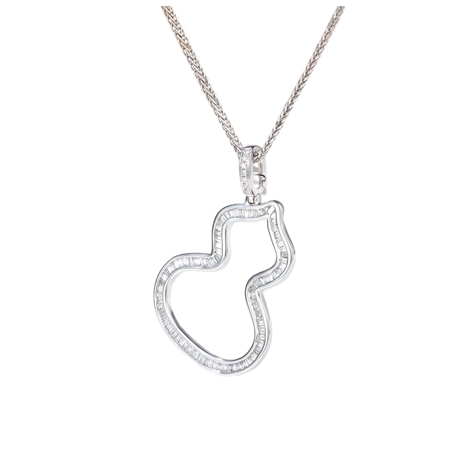 Gourd Baguette Diamond Pendant - LC111