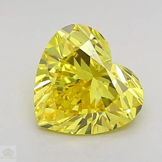 1.01ct Heart Lab Grown Diamond (Colour Fancy Vivid Yellow, Clarity VVS1, IGI Certified)