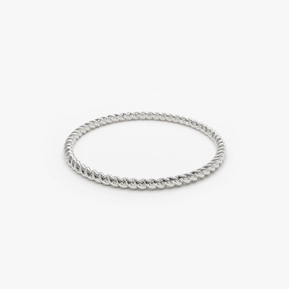 OBFJ2064 - Platinum 1.2MM Braided Twist Band 3