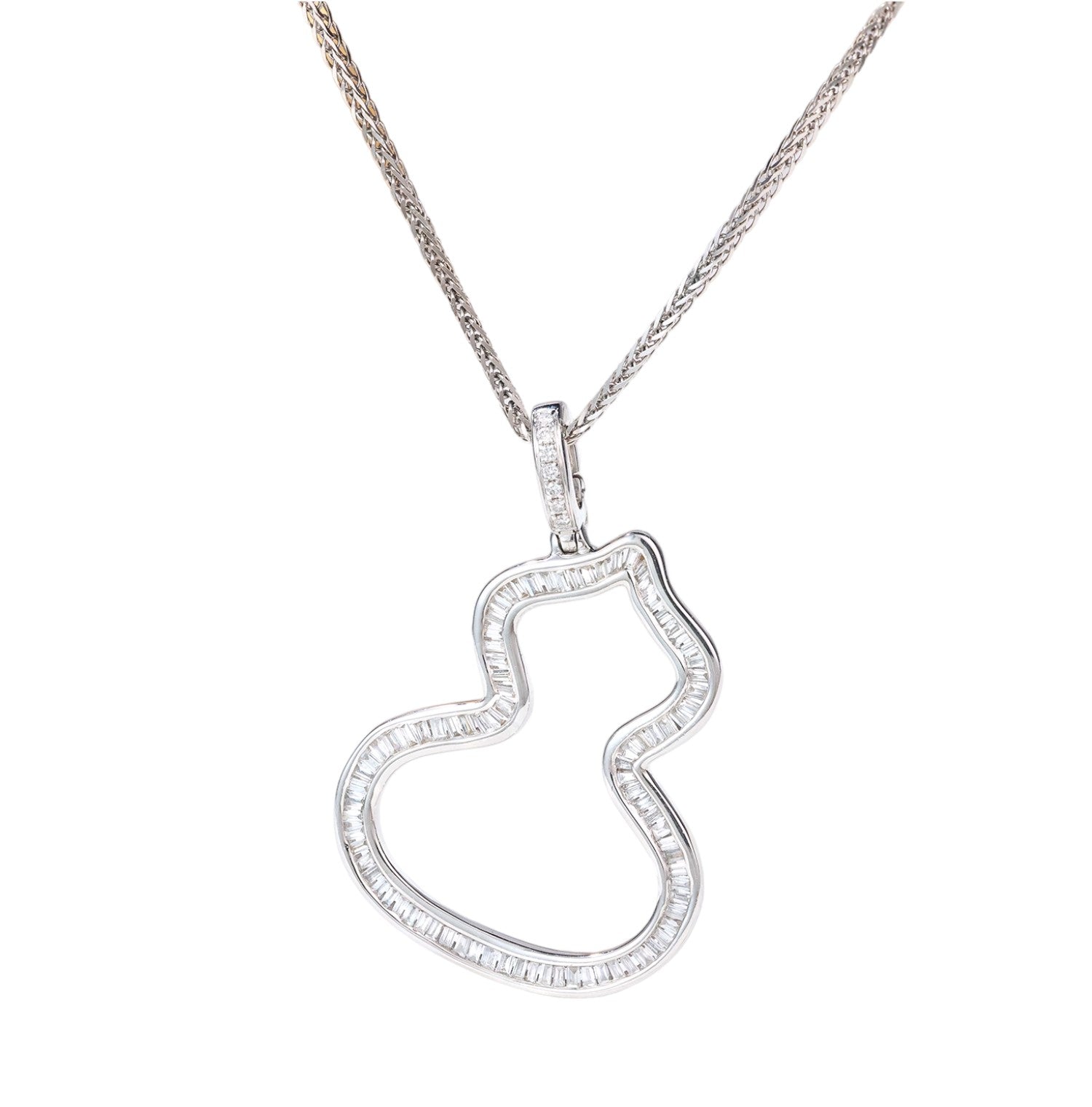 Gourd Baguette Diamond Pendant - LC111
