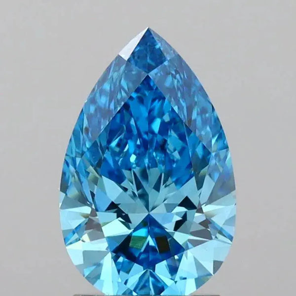 2.04ct Pear Lab Grown Diamond (Colour Fancy Vivid Blue, Clarity VVS2, IGI Certified)