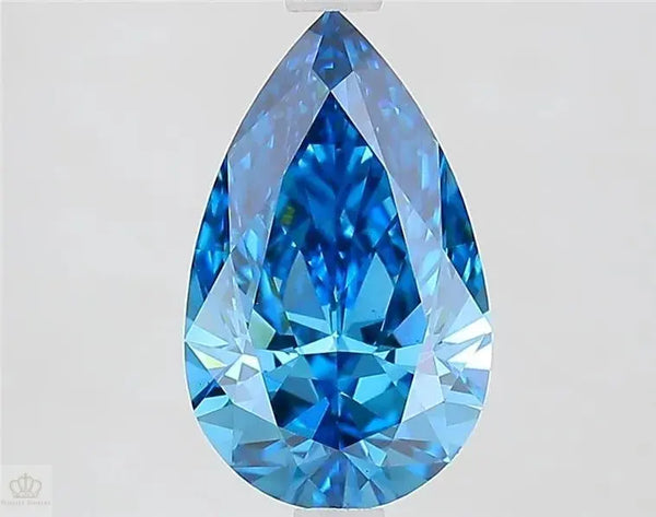 2.10ct Pear Lab Grown Diamond (Colour Fancy Vivid Blue, Clarity VVS2, IGI Certified)