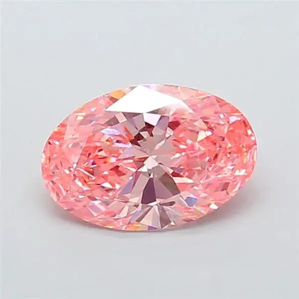 2.20ct Oval Lab Grown Diamond (Colour Fancy Vivid Pink, Clarity VS1, IGI Certified)