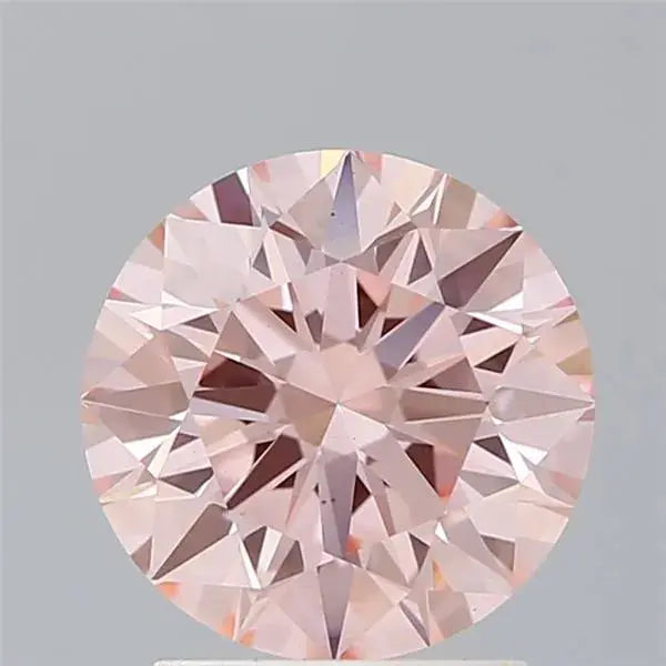 2.40ct Round Lab Grown Diamond (Colour Fancy Orangey Pink, Clarity VS1, Cut ID, IGI Certified)
