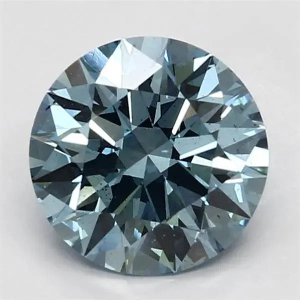 2.45ct Round Lab Grown Diamond (Colour Fancy Vivid Blue, Clarity VS2, Cut ID, IGI Certified)