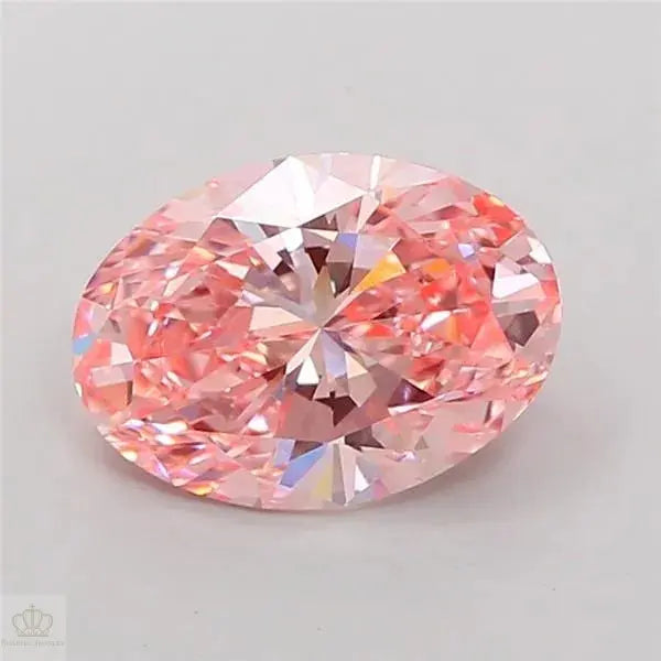 2.55ct Oval Lab Grown Diamond (Colour Fancy Vivid Pink, Clarity VVS2, IGI Certified)