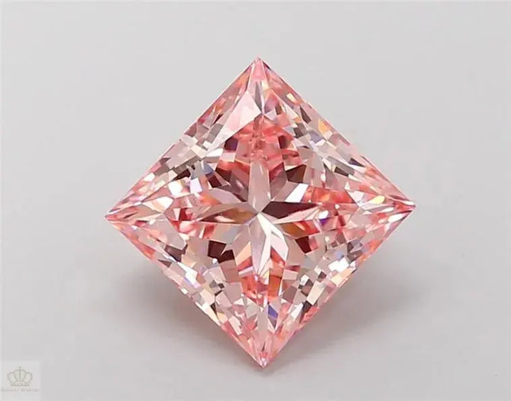 2.59ct Princess Lab Grown Diamond (Colour Fancy Intense Pink, Clarity VS1, IGI Certified)