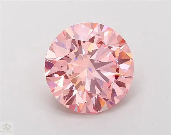 2.80ct Round Lab Grown Diamond (Colour Fancy Vivid Pink, Clarity VS1, Cut ID, IGI Certified)