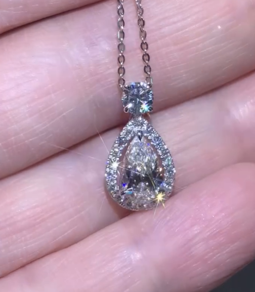 LCP302 - [Setting Only] The Perfect Drop Pear Shape with Halo Brilliance Pendant