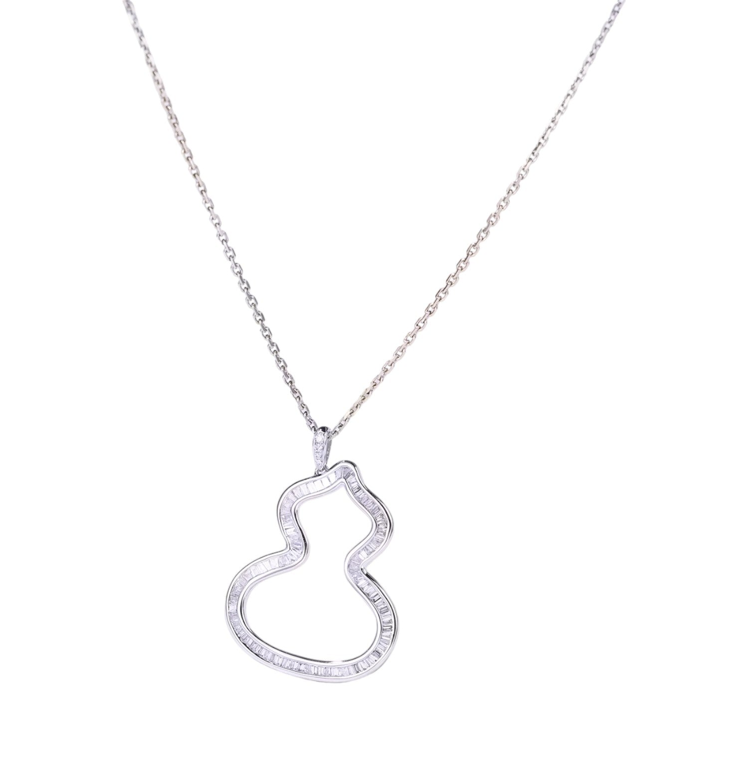 Gourd Baguette Diamond Pendant - LC111