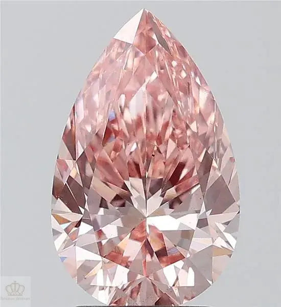 3.00ct Pear Lab Grown Diamond (Colour Fancy Vivid Pink, Clarity VS1, IGI Certified)