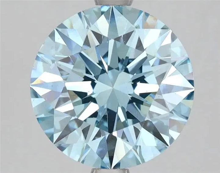 3.05ct Round Lab Grown Diamond (Colour Fancy Vivid Blue, Clarity VS2, Cut ID, IGI Certified)
