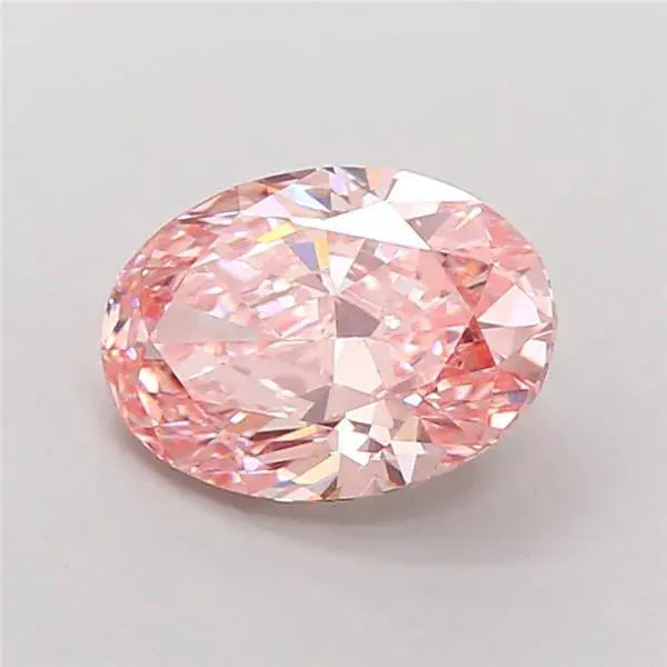 3.26ct Oval Lab Grown Diamond (Colour Fancy Vivid Pink, Clarity VS1, IGI Certified)