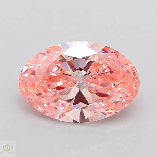 5.03ct Oval Lab Grown Diamond (Colour Fancy Vivid Pink, Clarity VS1, IGI Certified)