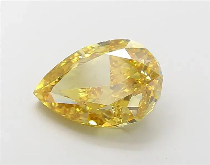 6.14ct Pear Lab Grown Diamond (Colour Fancy Vivid Yellow, Clarity VS1, IGI Certified)