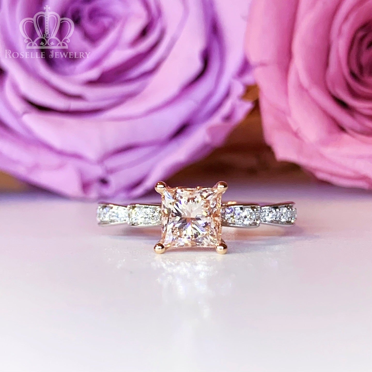 KTB6 - [Setting Only] Side Stone Diamond Bow Engagement Ring
