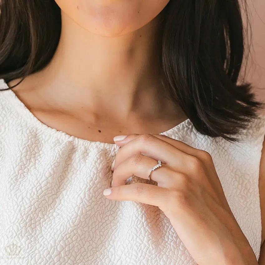 Veronika Wedding Band Ring - LR98 Camélia™