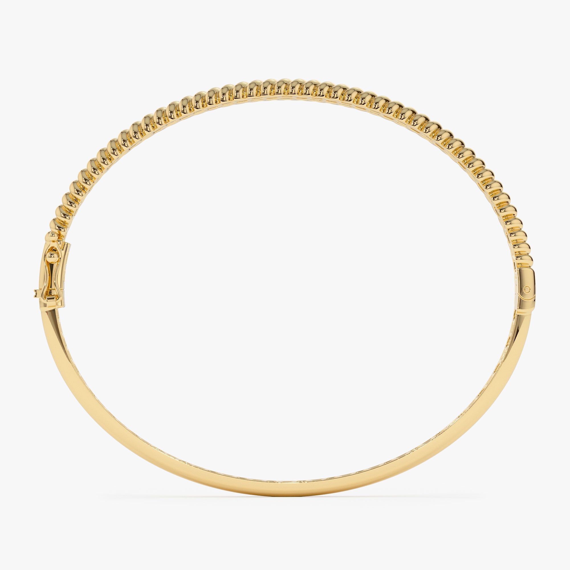 OBFJ0751 - 14K Gold Twist Bangle Bracelet 10