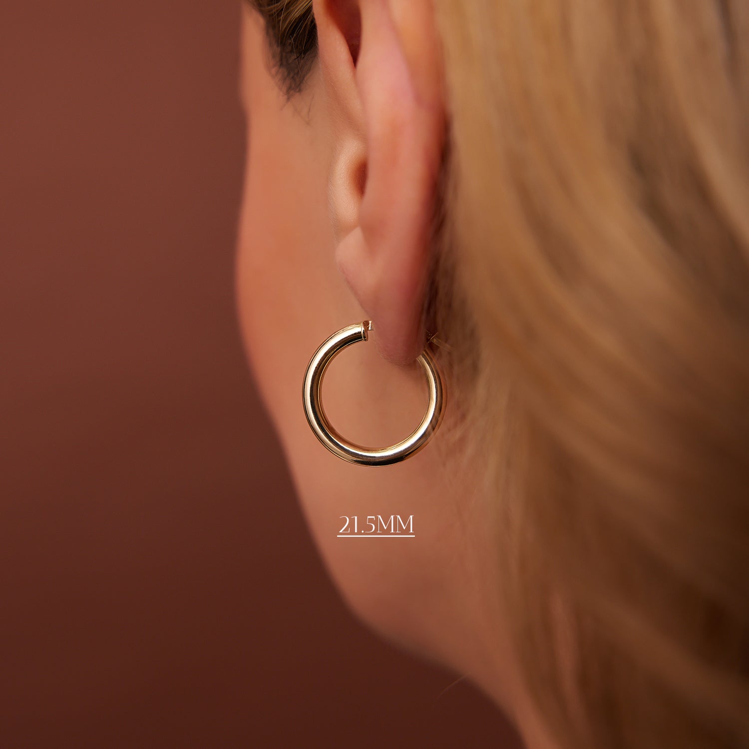 OBFJ1448 - 14k Gold Hoops 14-21.5-26.5 MM 7