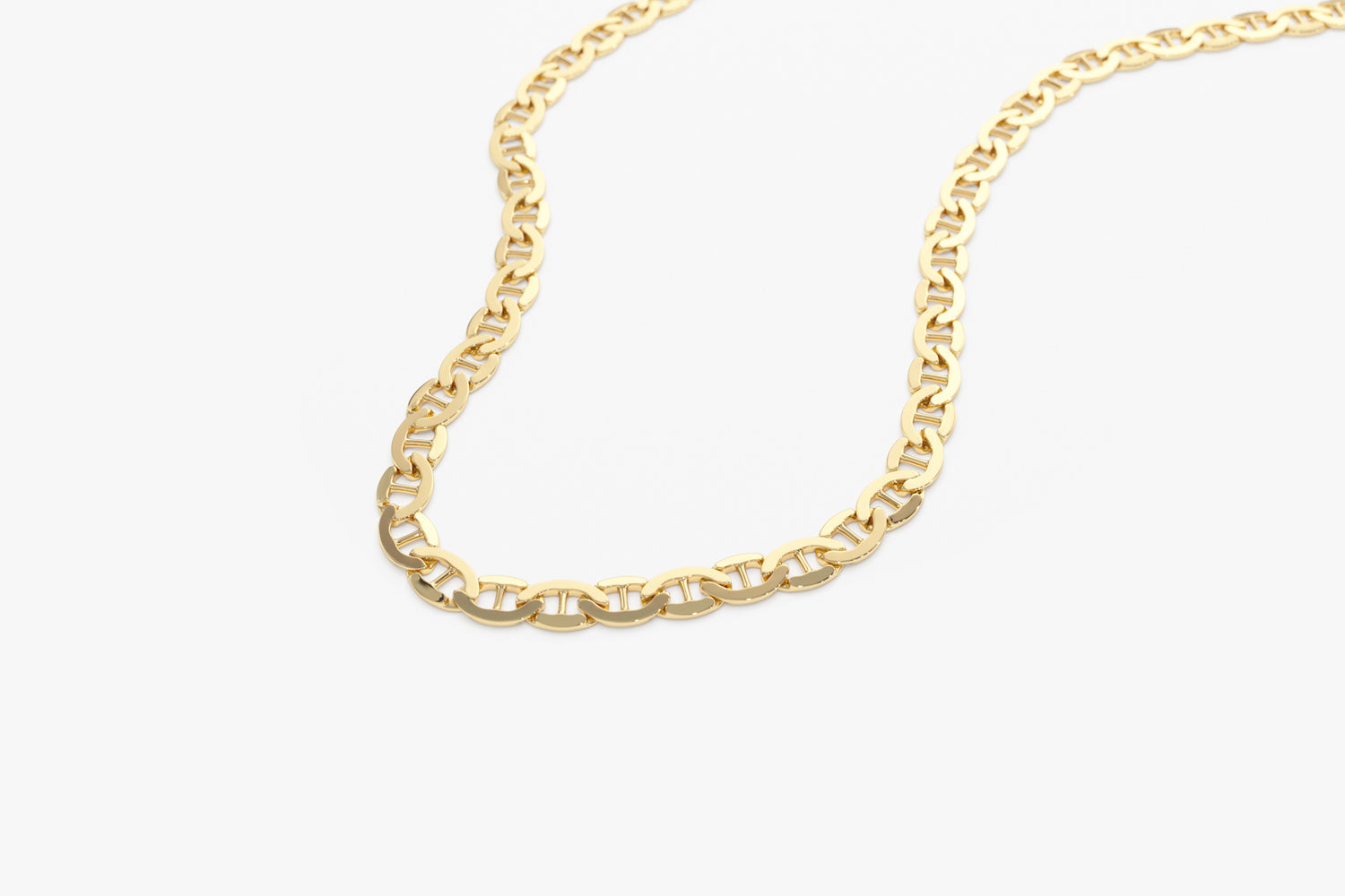 OBFJ2150 - 14k 3.5 MM Mariner Chain Link Necklace 4