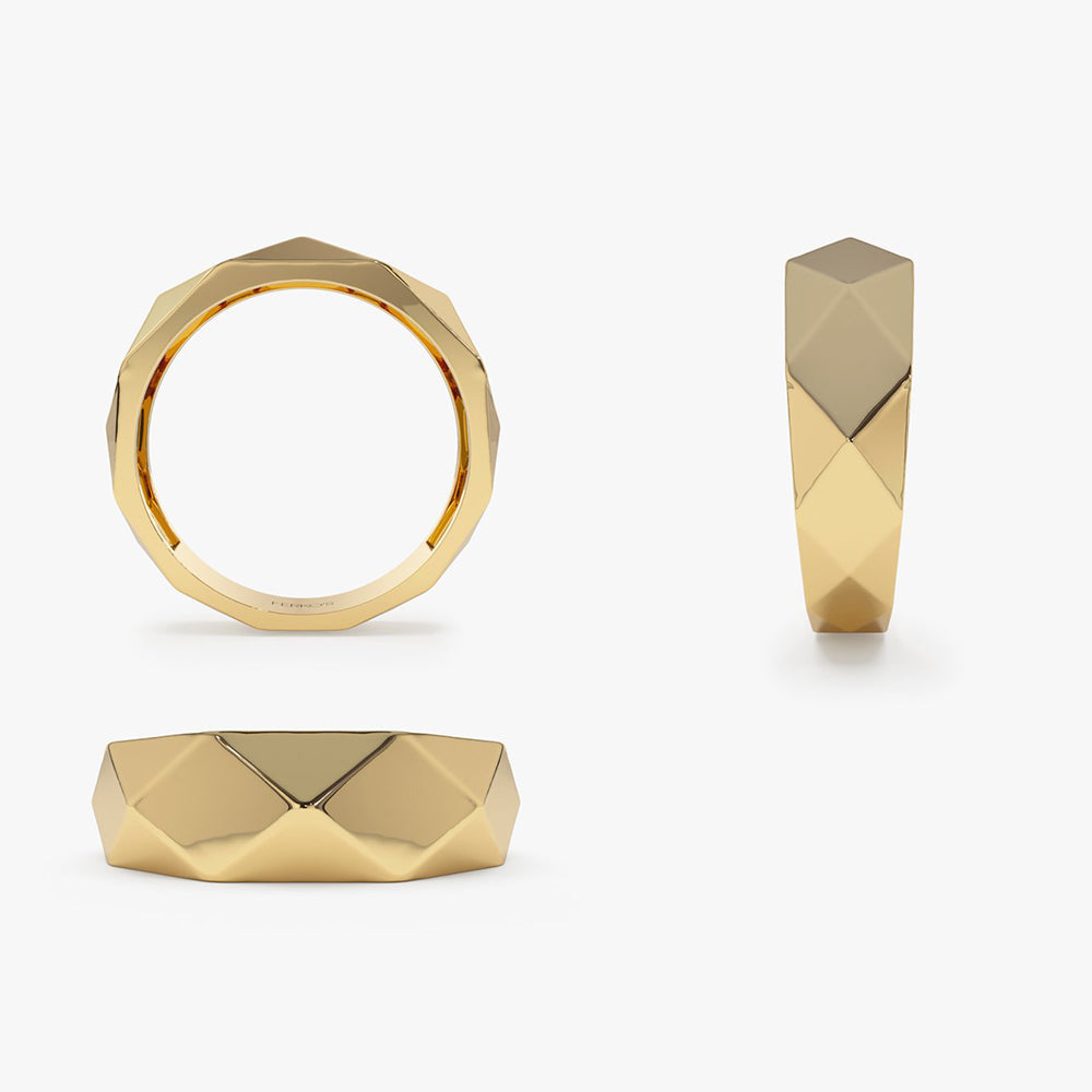 OBFJ2025 - 14k Pattern Bold Statement Ring 9