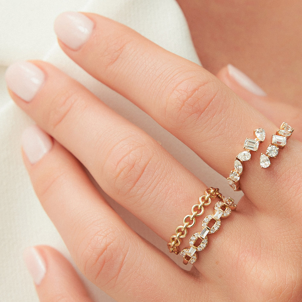 OBFJ2272 - 14K Gold Stackable Dainty Ring 3