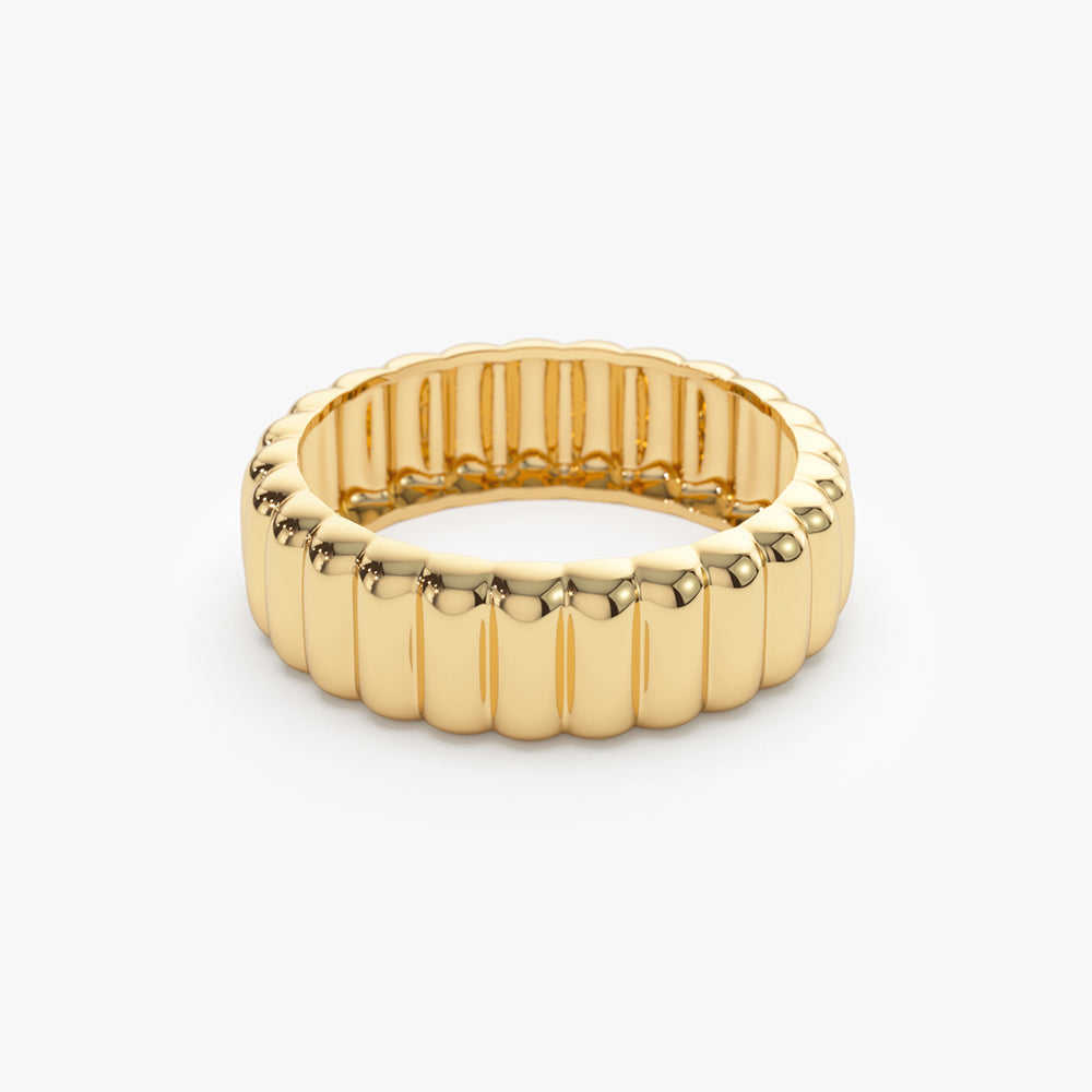 OBFJ1546 - 14k Iconic Dome Bold Statement Ring 5