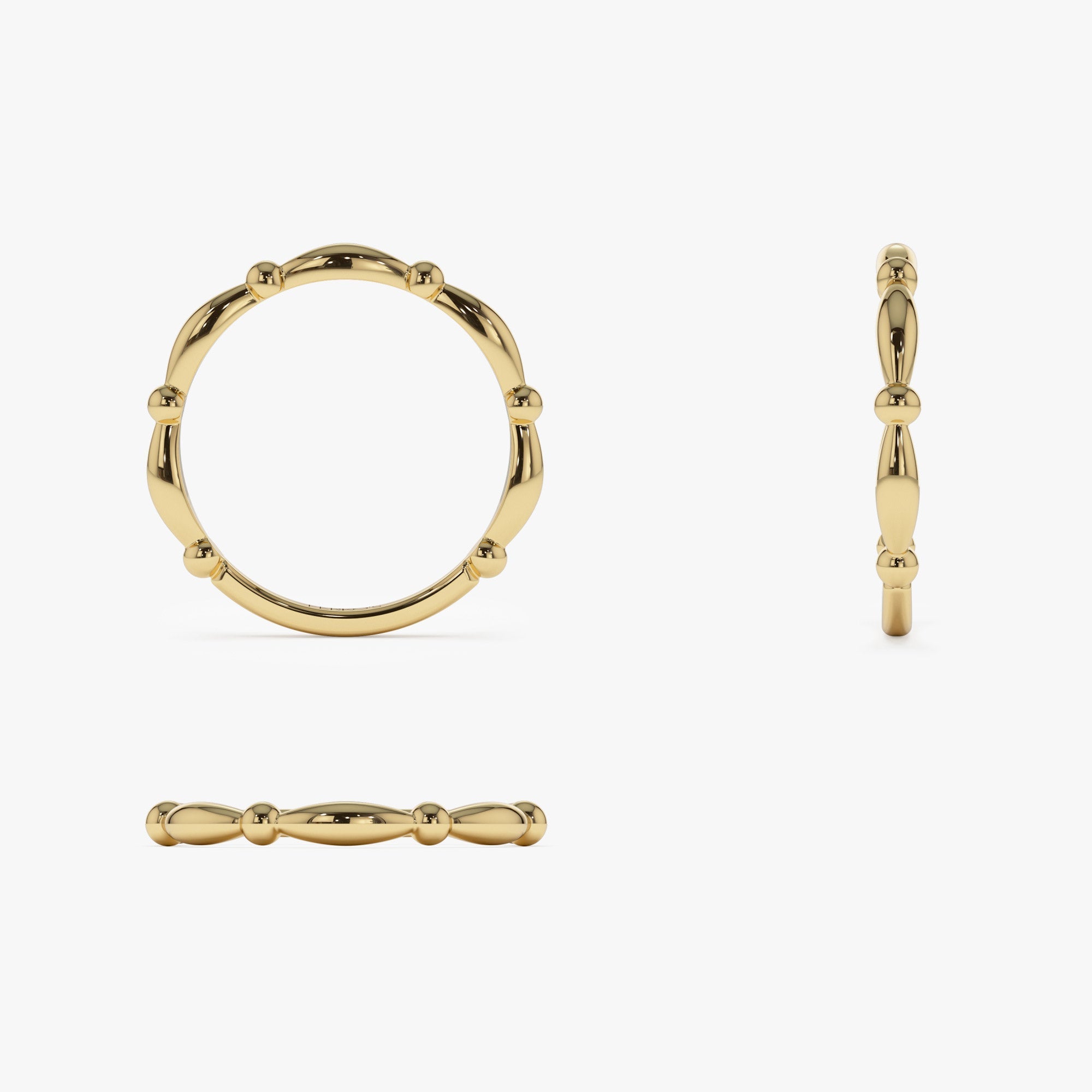 OBFJ1349 - 14K Cute Bead Stacking Band 8