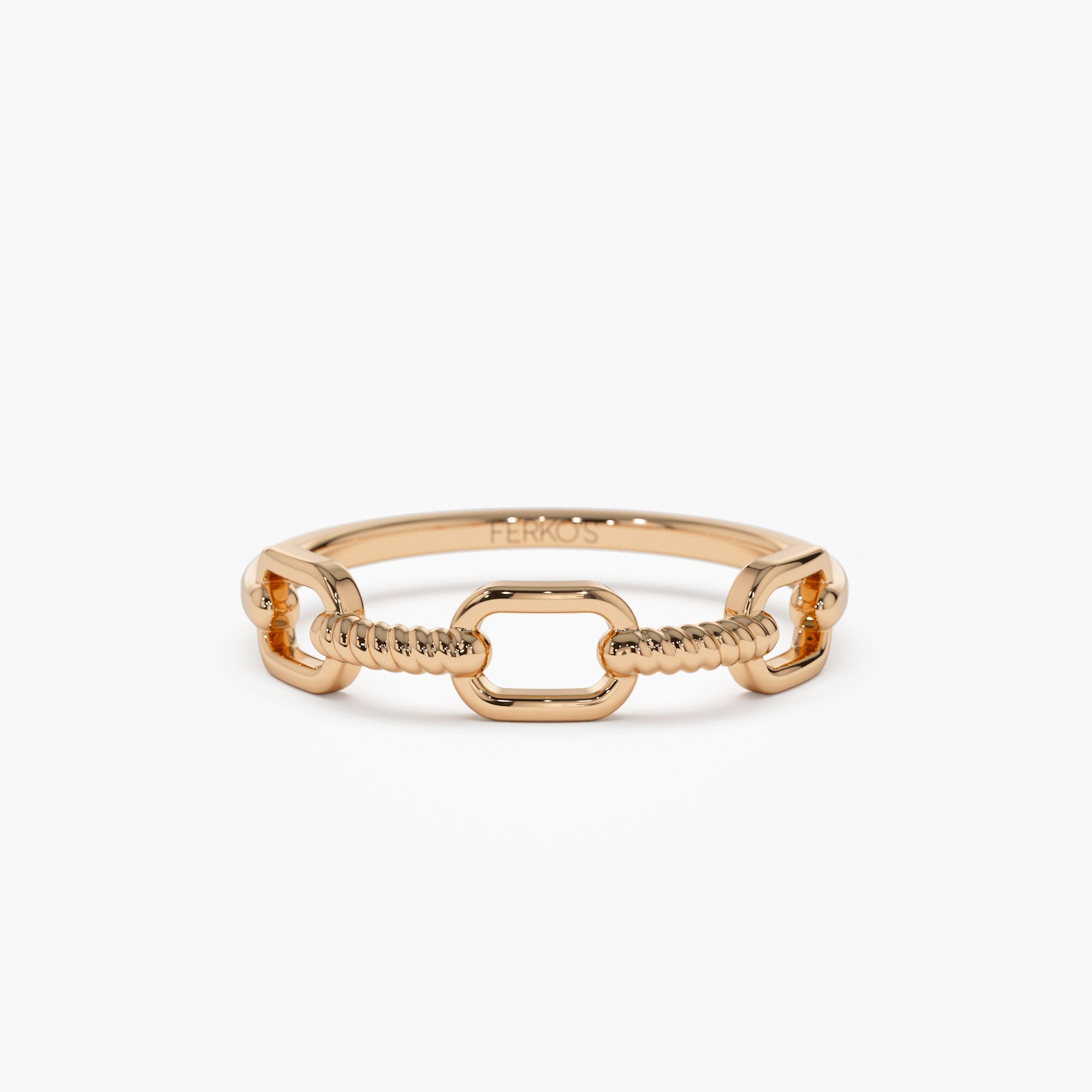 OBFJ0745 - 14K Twisted Unique Rope Band 6