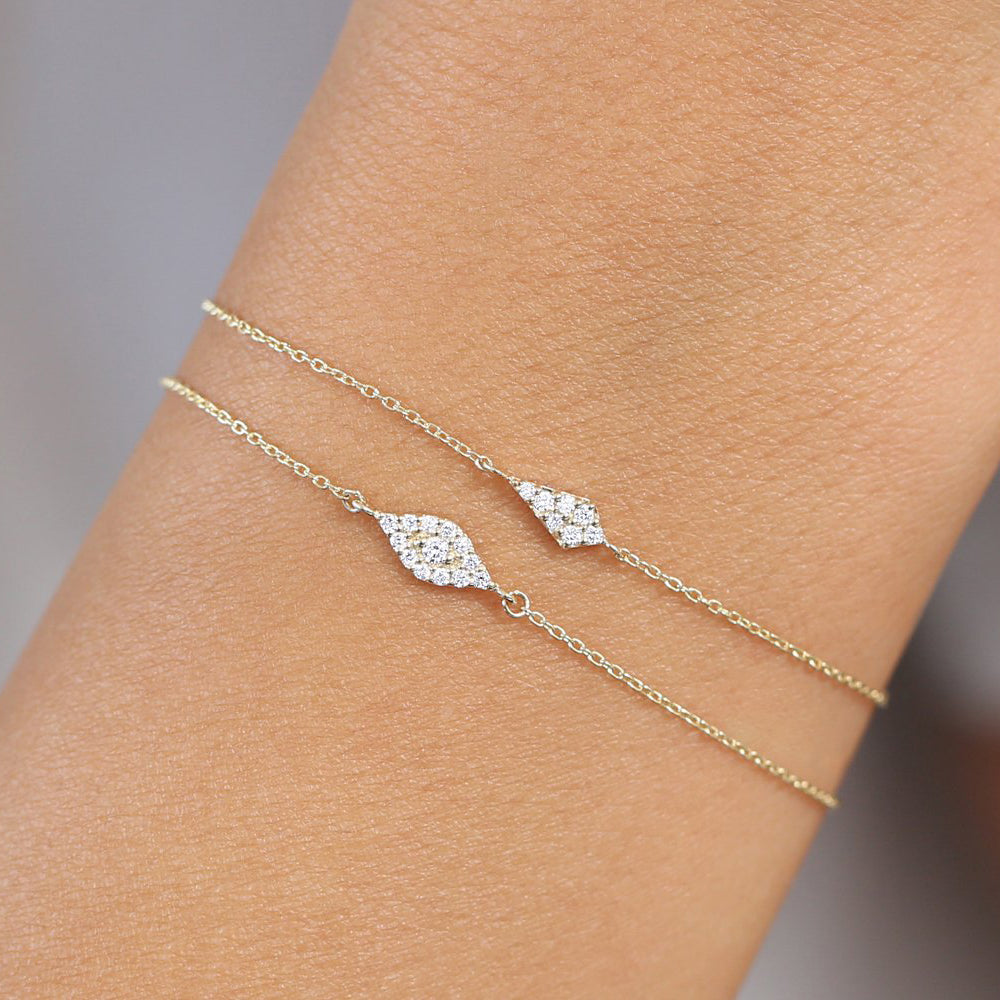 OBFJ1728 - Diamond Bracelet bracelets in selectable metal and diamond options - Roselle Jewelry view 3