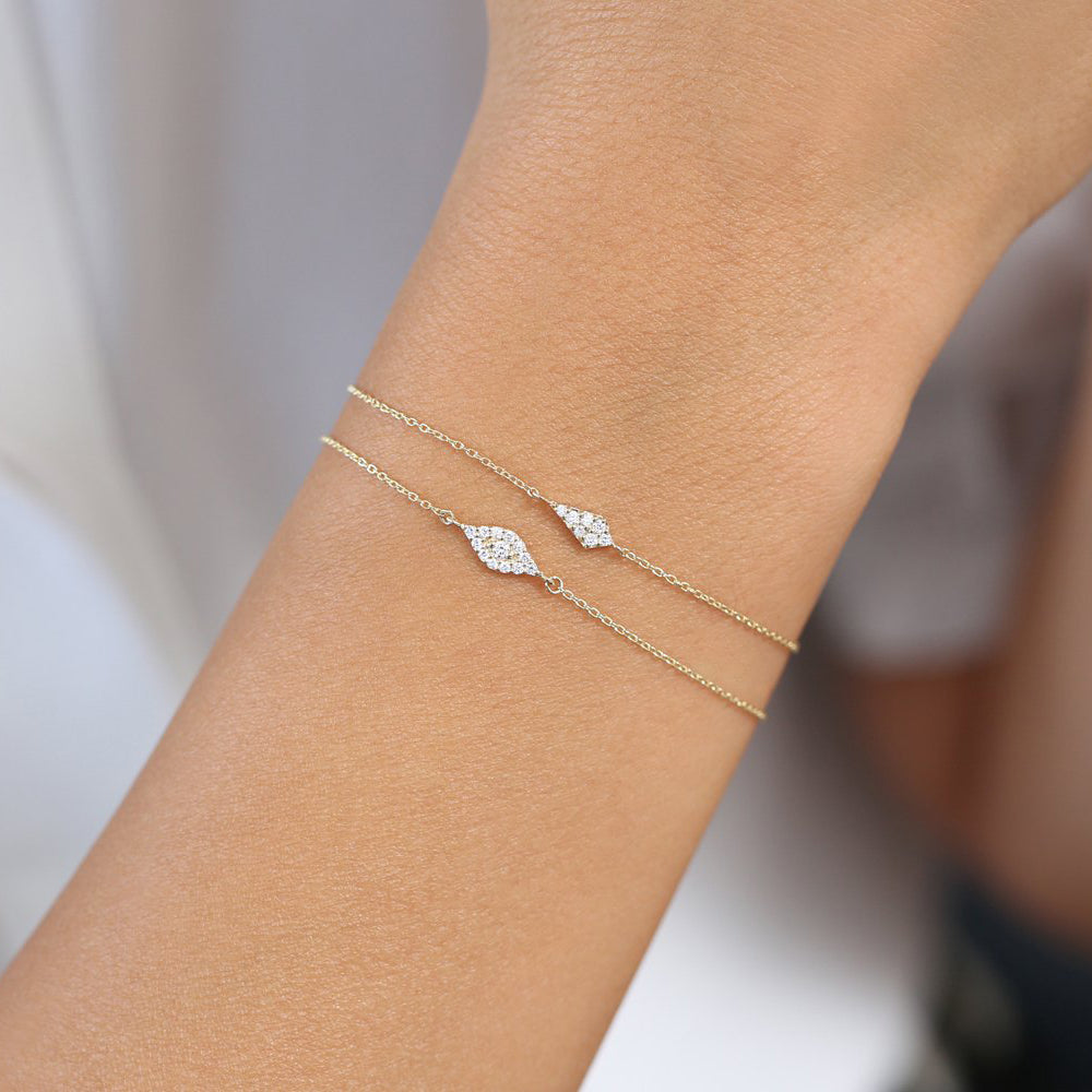 OBFJ1728 - Diamond Bracelet bracelets in selectable metal and diamond options - Roselle Jewelry view 4