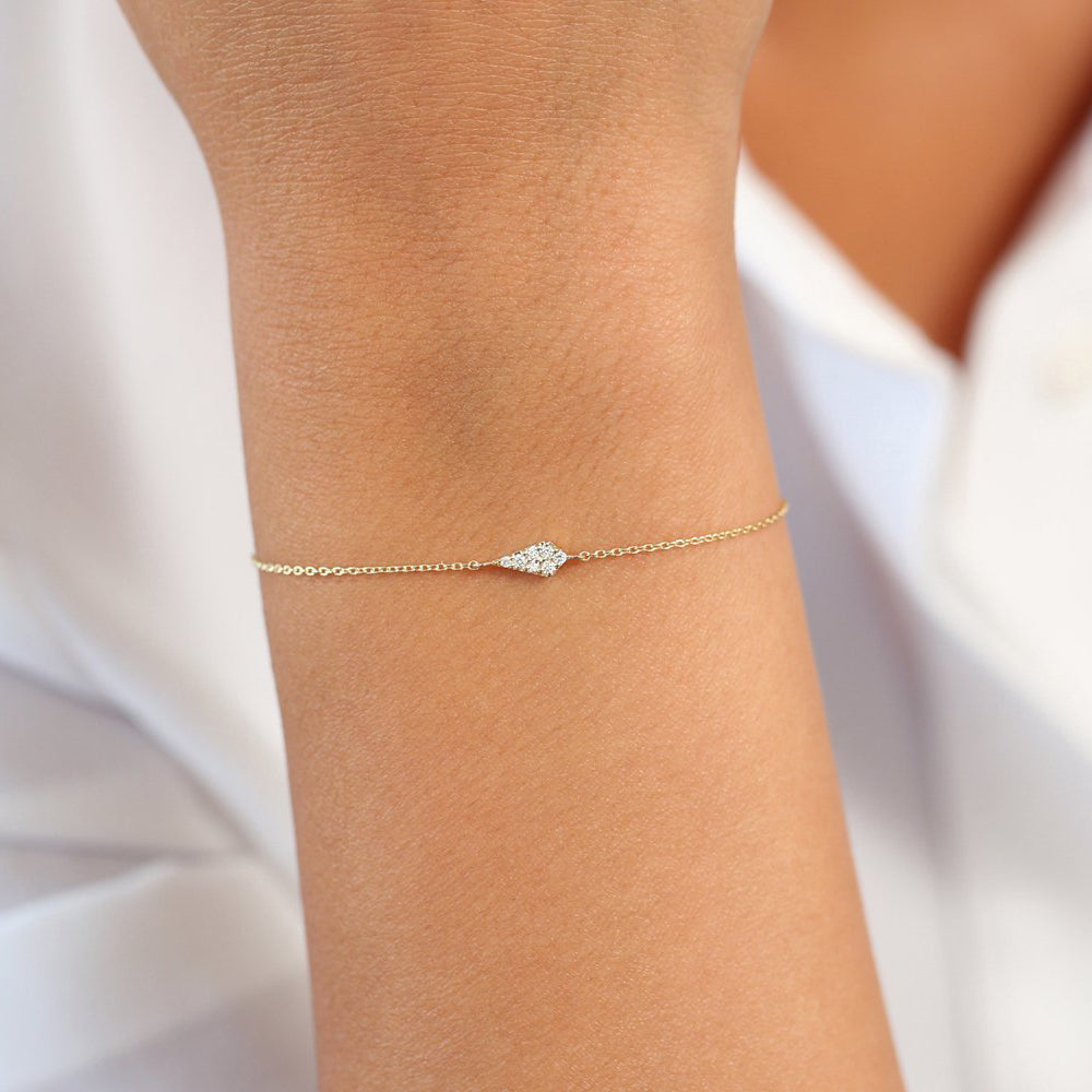 OBFJ1728 - Diamond Bracelet bracelets in selectable metal and diamond options - Roselle Jewelry view 2