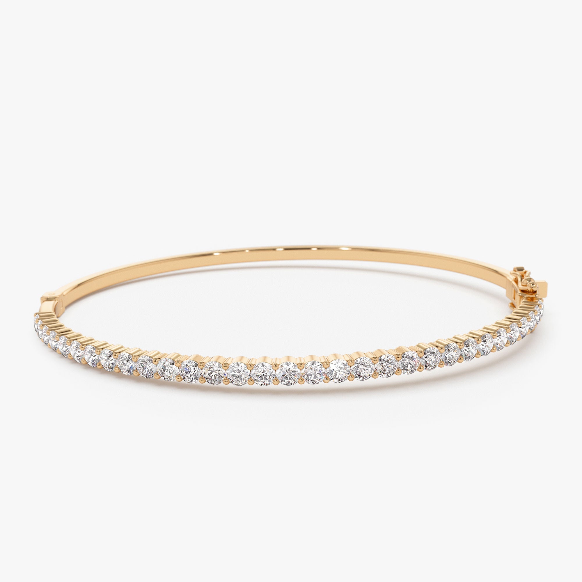 OBFJ1162 - 14k 1.50 Ctw Prong Setting Diamond Bange Bracelet 6