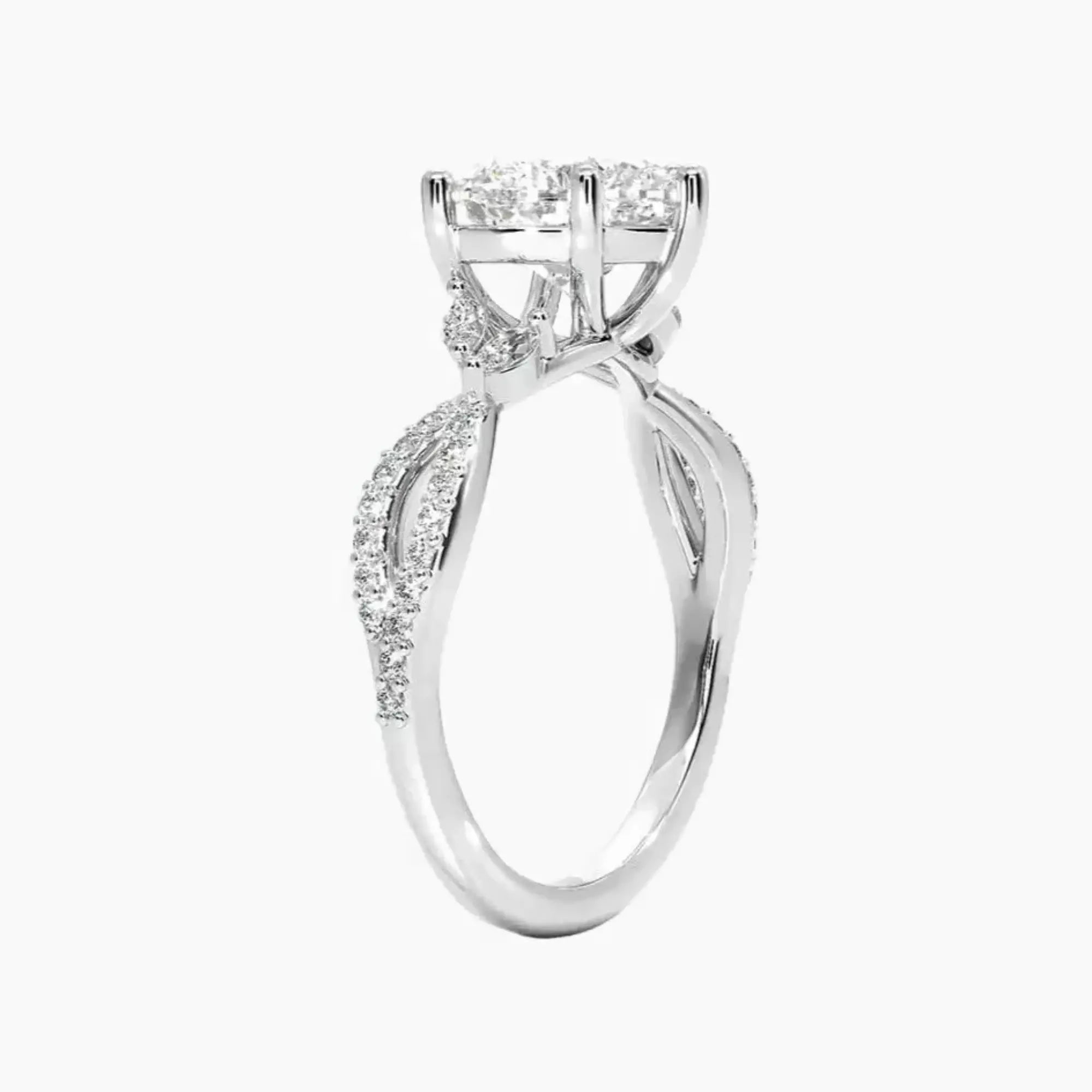 OBSER132 - Amara Luxe Adorned Heart engagement ring setting view 2