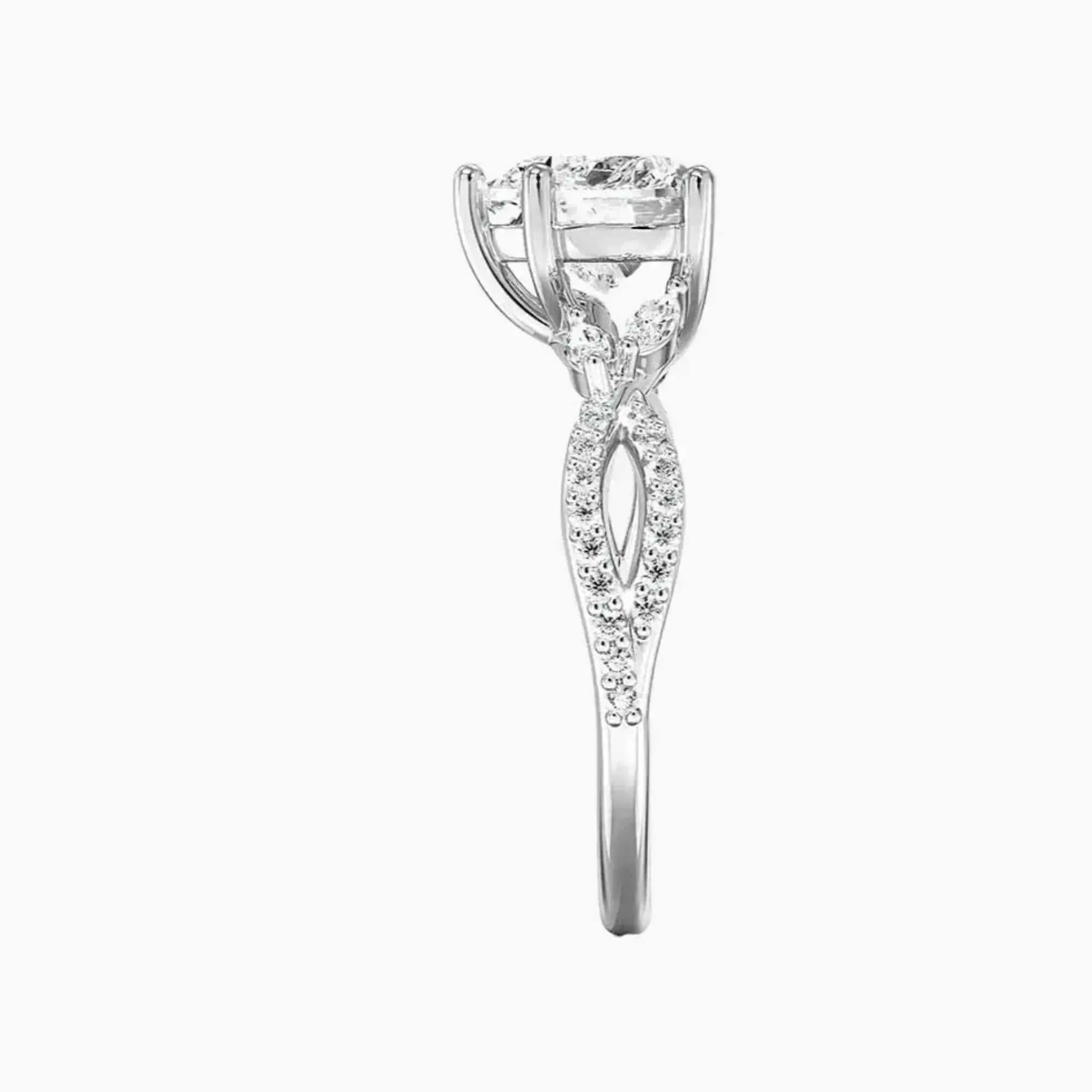 OBSER132 - Amara Luxe Adorned Heart engagement ring setting view 3