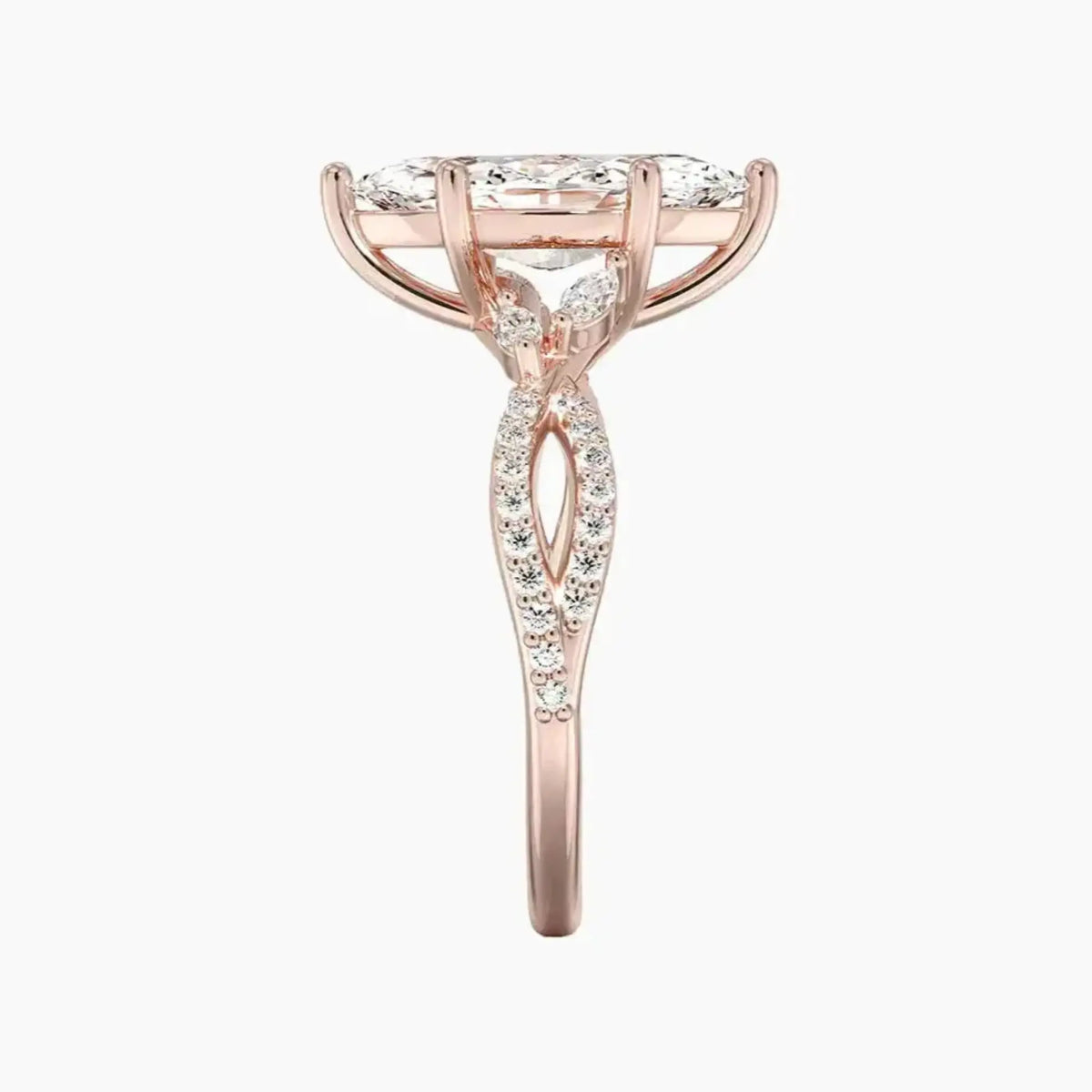 OBSER032 - Amara Luxe Adorned Marquise engagement ring setting view 6