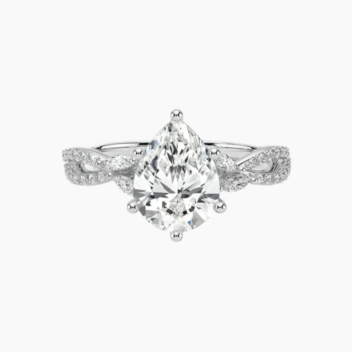 OBSER133 - Amara Luxe Adorned Pear engagement ring setting view 1