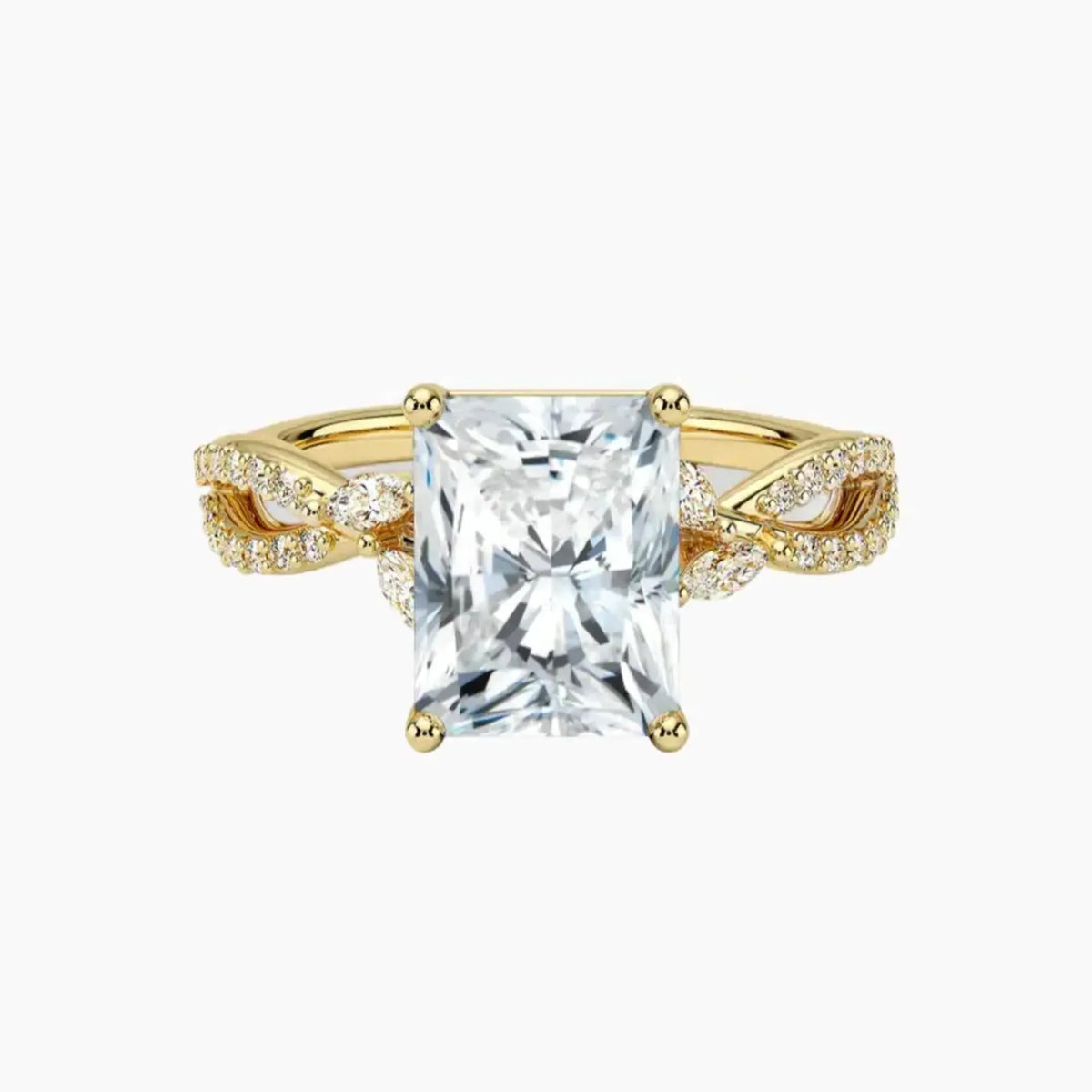 OBSER230 - Amara Luxe Adorned Radiant engagement ring setting view 7
