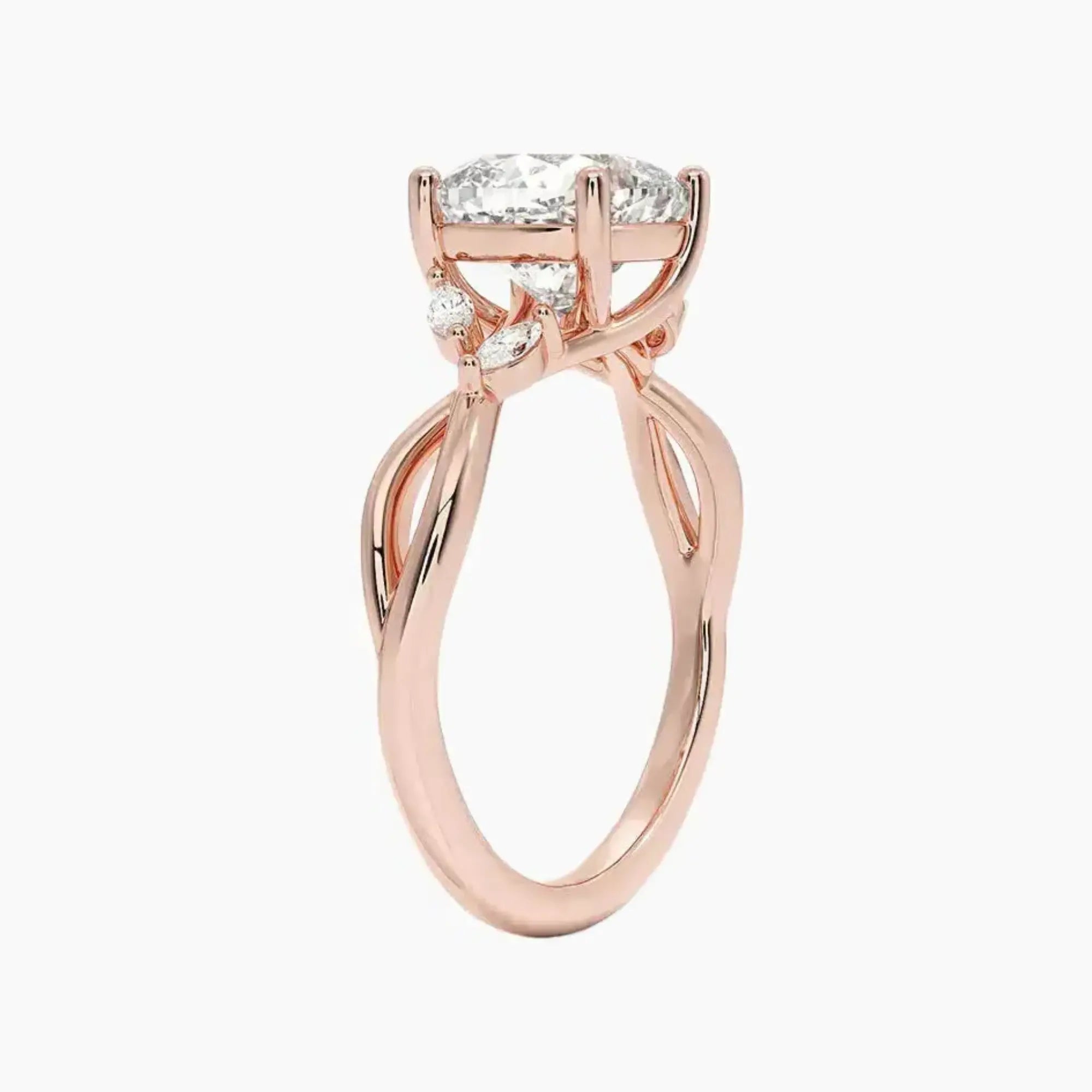 OBSER252 - Amara Cushion engagement ring setting view 5