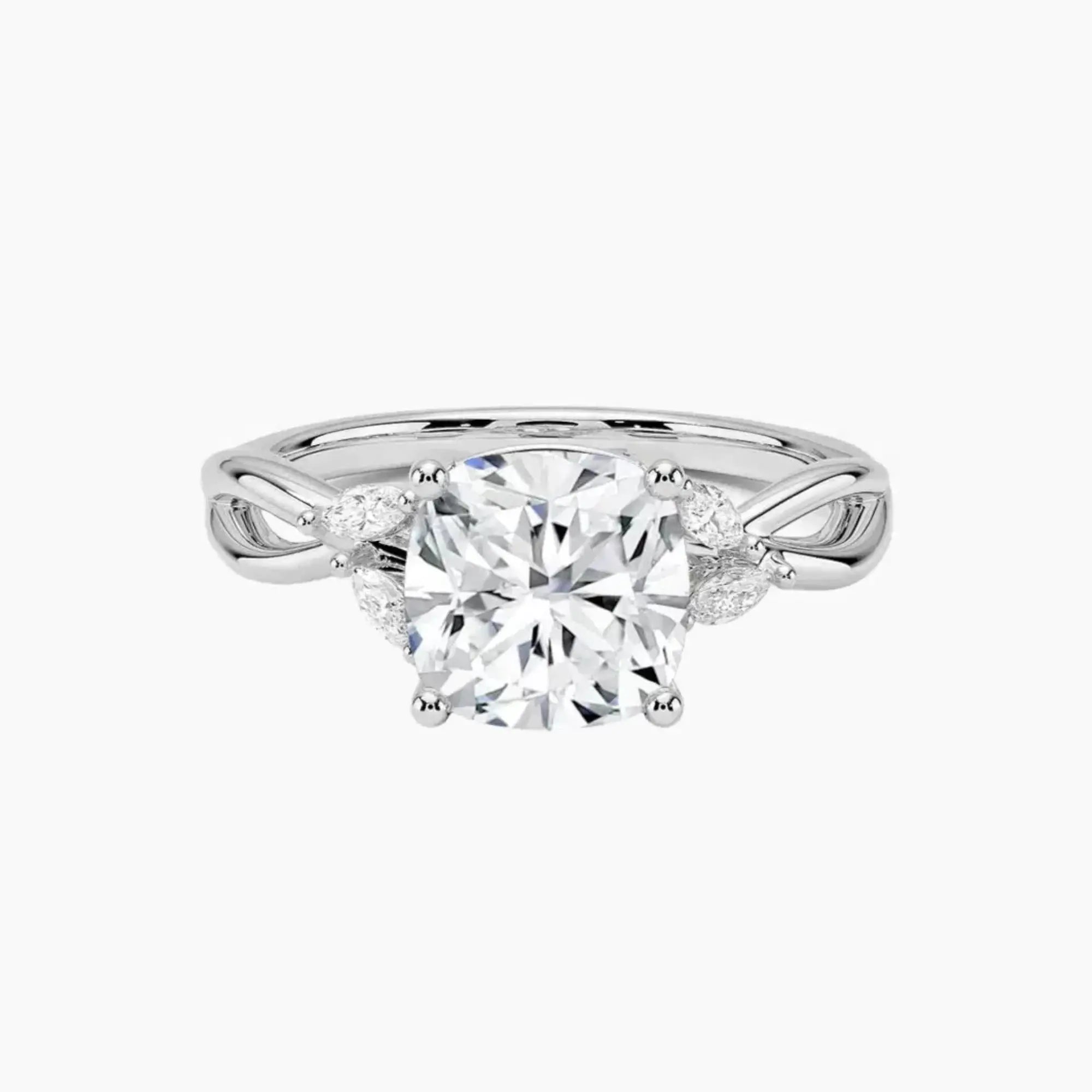 OBSER252 - Amara Cushion engagement ring setting view 1