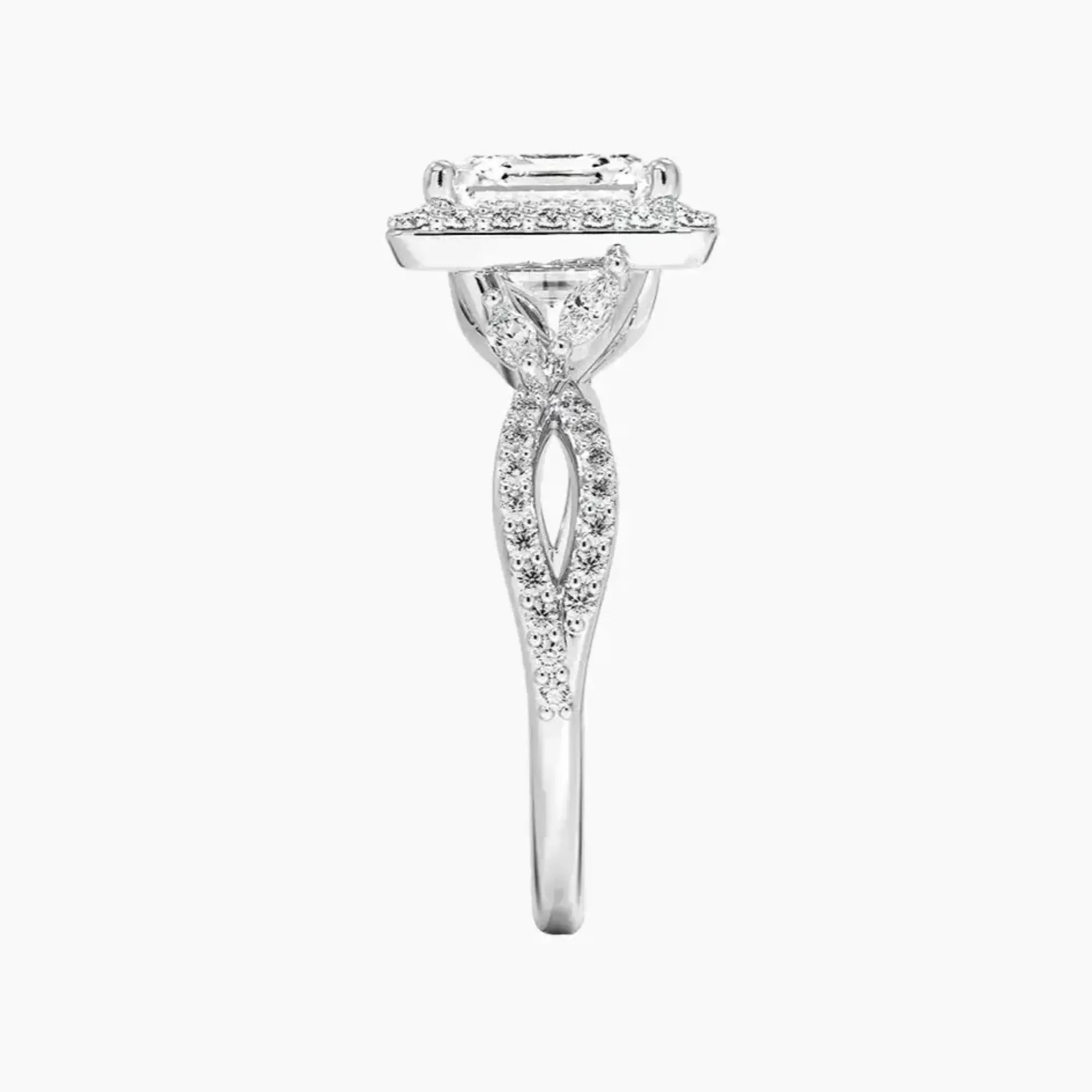 OBSER485 - Nerissa Halo Asscher engagement ring setting view 3