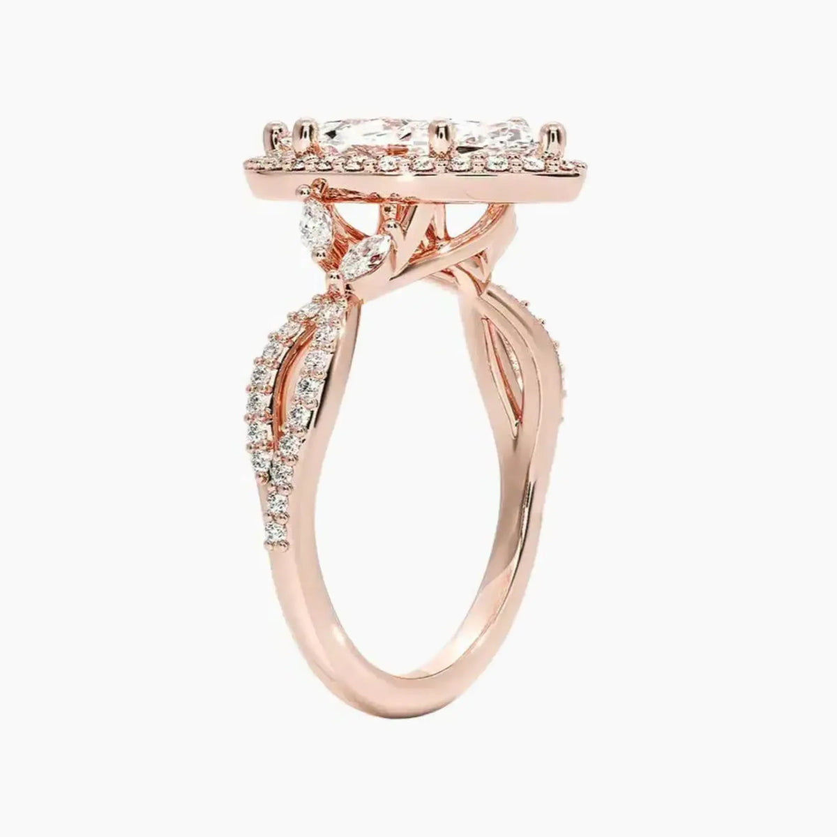 OBSER486 - Nerissa Halo Marquise engagement ring setting view 5