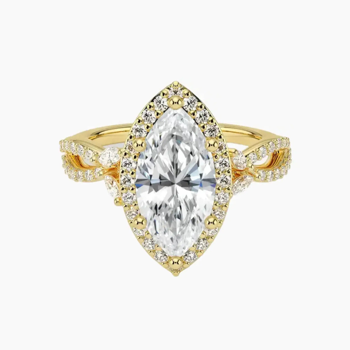 OBSER486 - Nerissa Halo Marquise engagement ring setting view 7