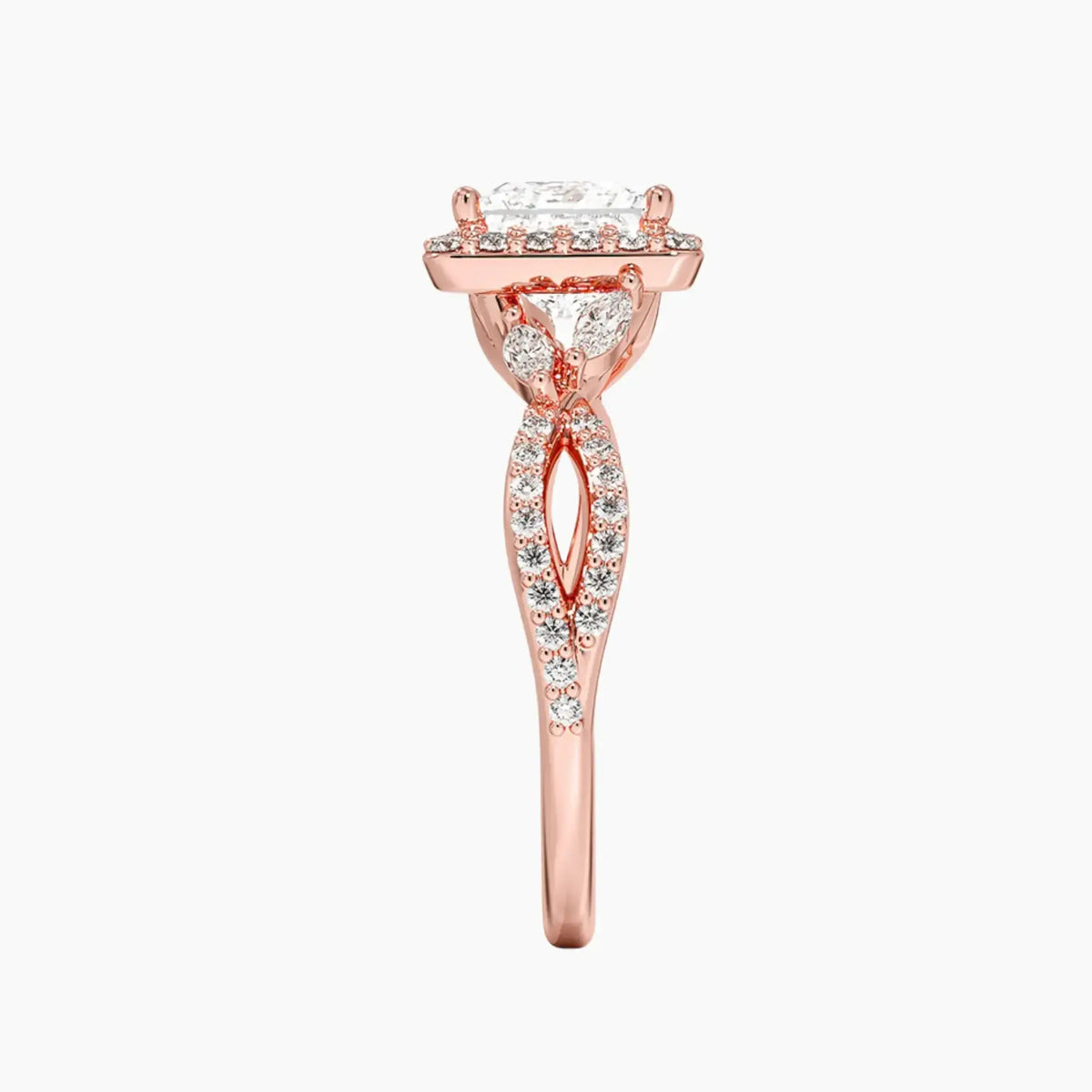 OBSER488 - Nerissa Halo Princess engagement ring setting view 6