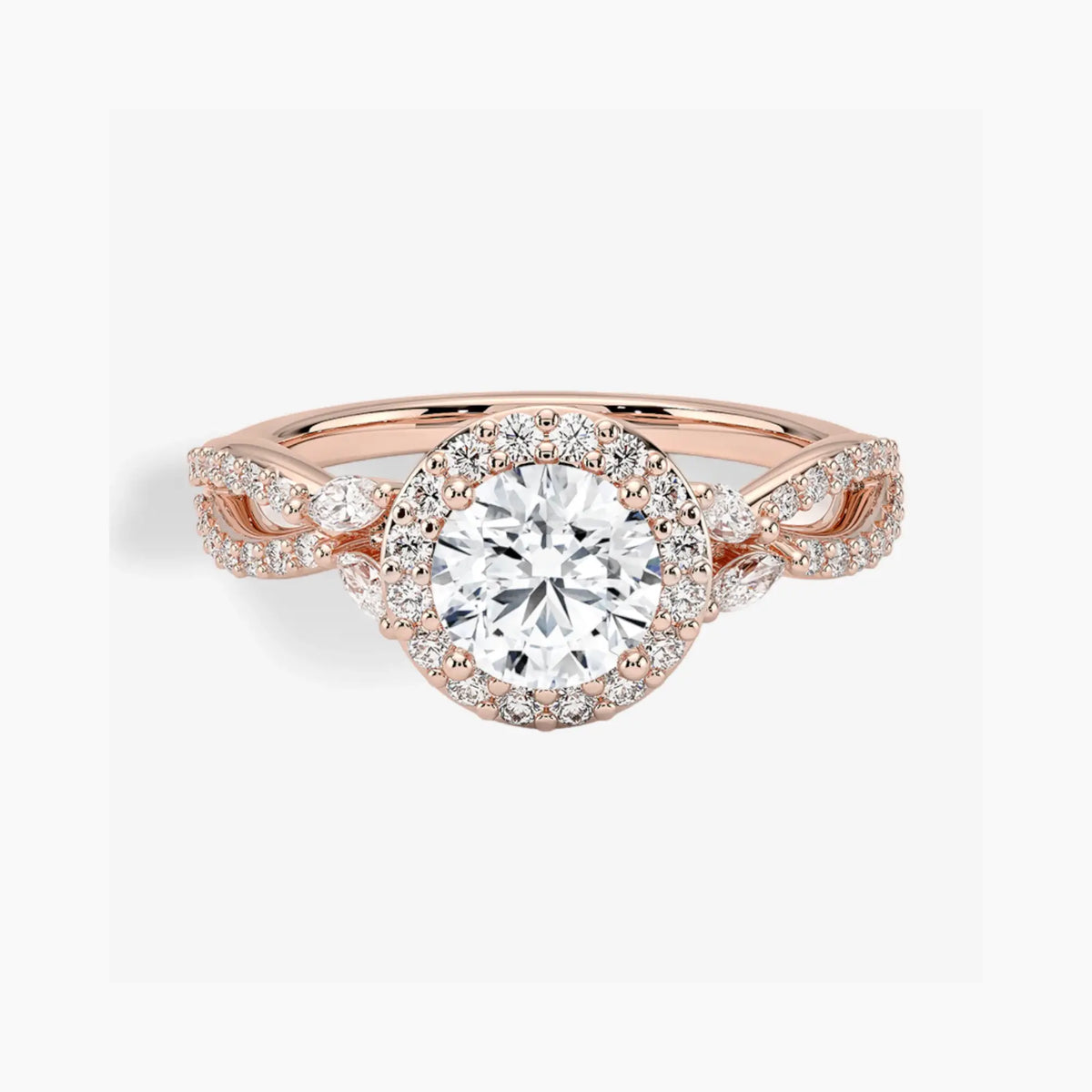 OBSER491 - Nerissa Halo Round engagement ring setting view 7